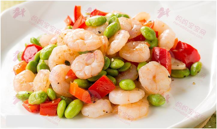 产后这样补：蒜香虾仁毛豆