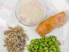 产后私房菜，毛豆吻仔鱼炊饭