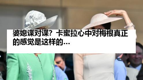 婆媳谍对谍？卡蜜拉心中对梅根真正的感觉是这样的…