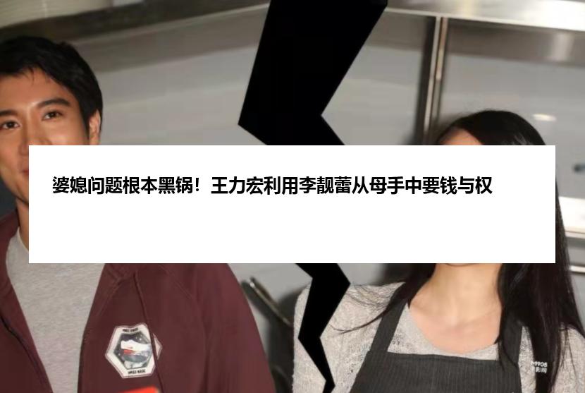 婆媳问题根本黑锅！王力宏利用李靓蕾从母手中要钱与权