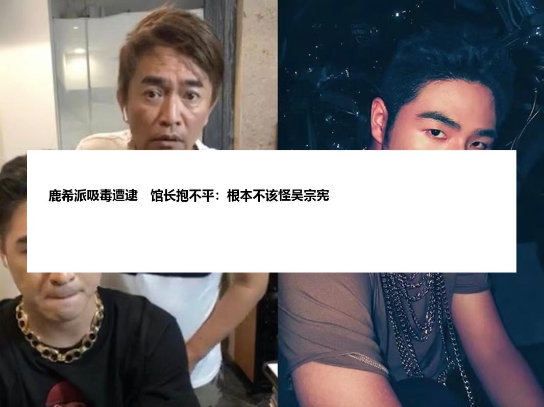 鹿希派吸毒遭逮　馆长抱不平：根本不该怪吴宗宪