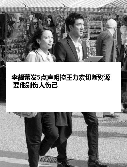 李靓蕾发5点声明控王力宏切断财源 要他别伤人伤己