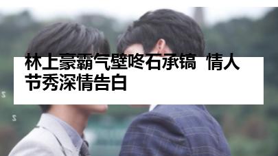 林上豪霸气壁咚石承镐  情人节秀深情告白