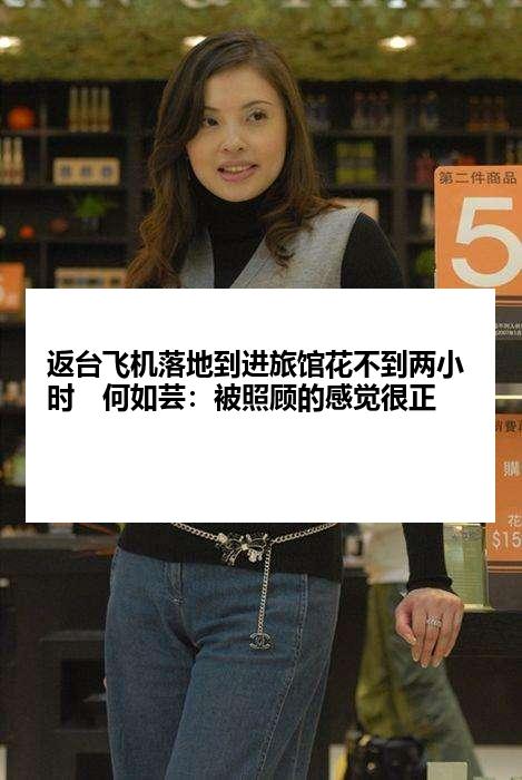 返台飞机落地到进旅馆花不到两小时　何如芸：被照顾的感觉很正