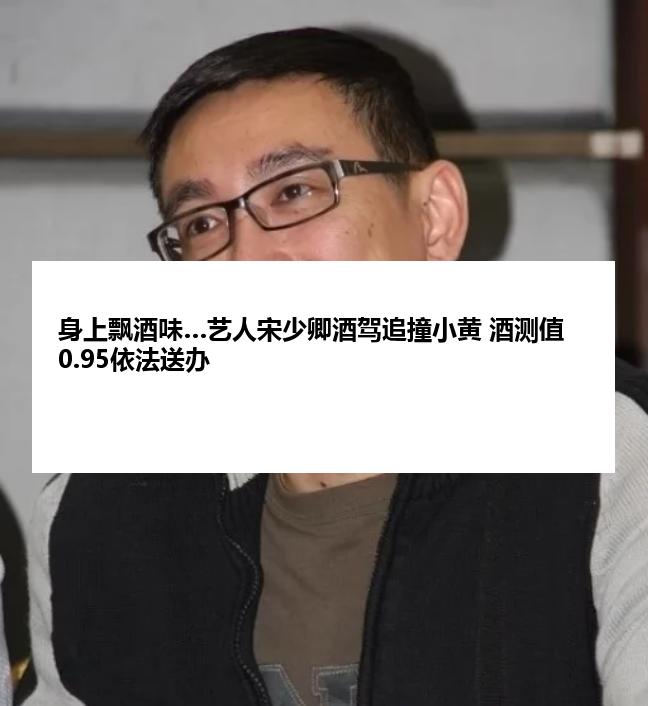 身上飘酒味…艺人宋少卿酒驾追撞小黄 酒测值0.95依法送办