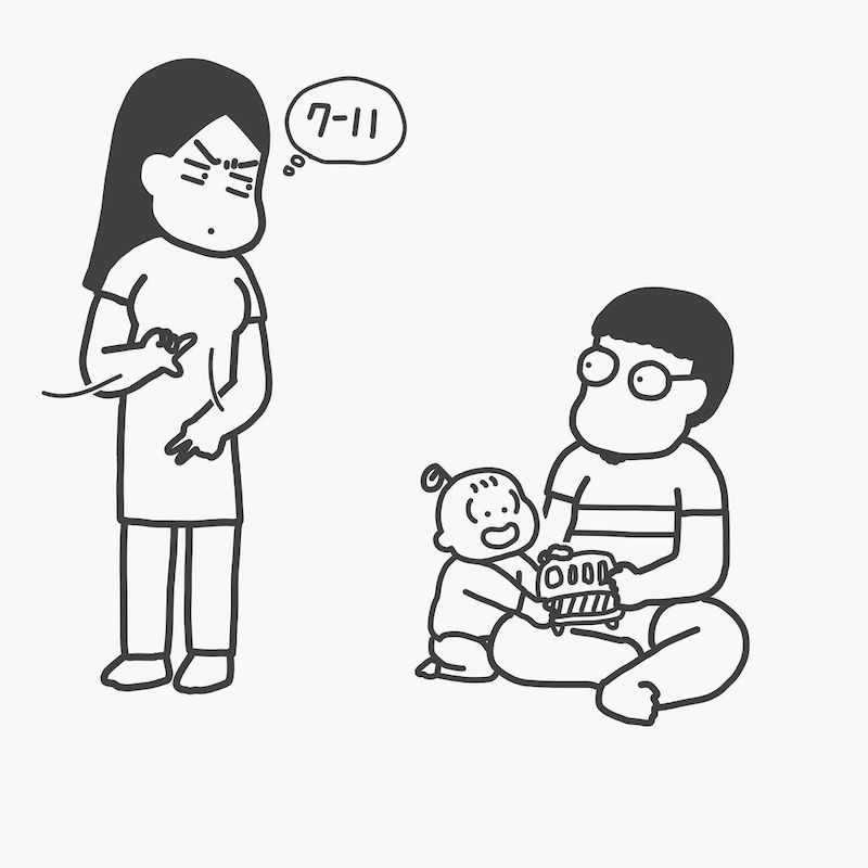 夫妻间的默契手语，爸爸到底有没有看懂？