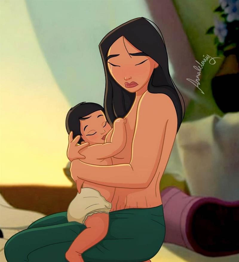 太真实！插画家以妈妈经历，画出公主怀孕生子全过程。公主真的幸福吗？