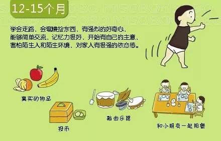 学会走路,会弯腰捡东西,有强烈的好奇心,能够简单交流