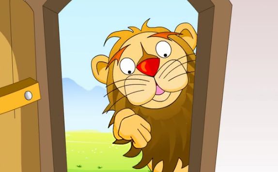 狮子照哈哈镜的胎教故事