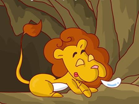 狮子照哈哈镜的胎教故事