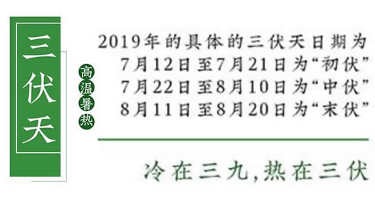 40天加长版三伏天:这就是2019三伏天时间表