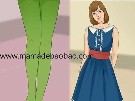 3种方法来选择彩色长筒袜或连裤袜（选择并穿着中性色）