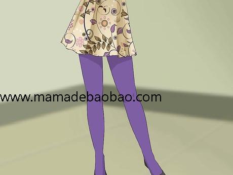 3种方法来选择彩色长筒袜或连裤袜（选择并穿着中性色）